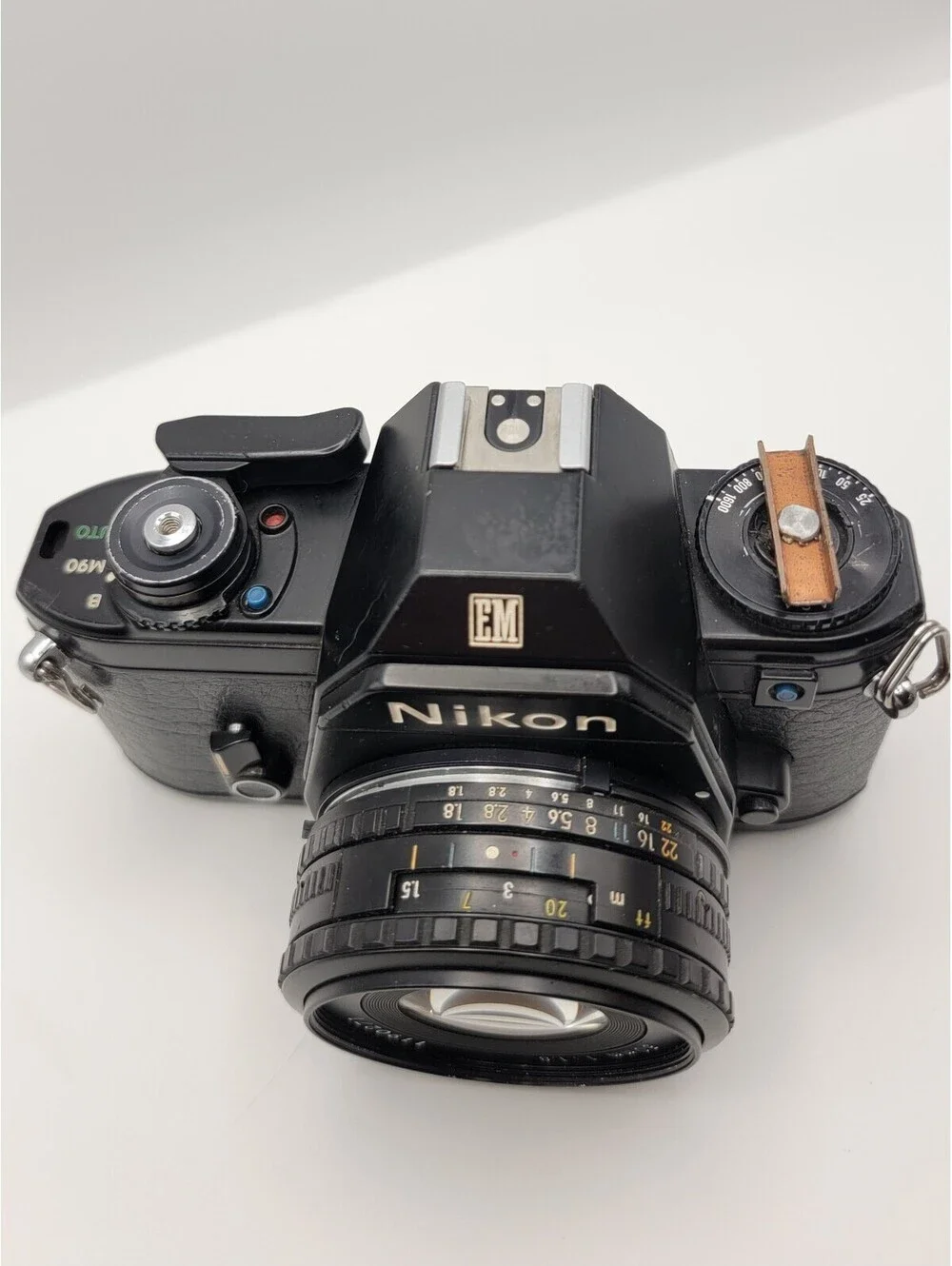 Nikon EM 35mm Film Camera Body & Series E 50mm f1.8 Lens UNTESTED